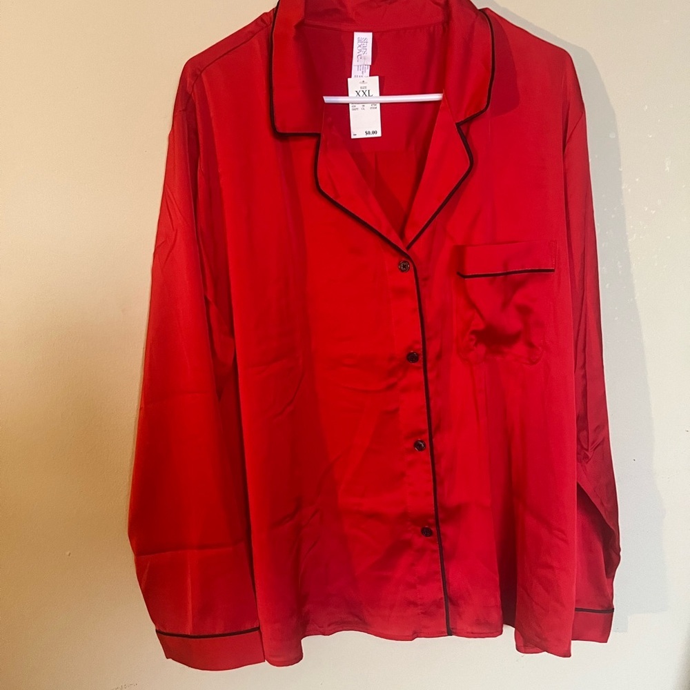 Stars Above Red Pajama Top